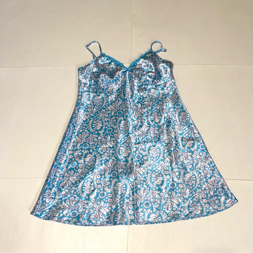 Adonna Turquoise and White Two Piece lingerie set - Picture 5 of 12